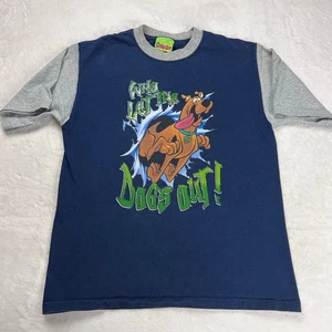 Scooby-Doo Vintage Y2K Who let the dogs out T-shirt Fruit of Loom Youth 12/14 - Picture 1 of 8