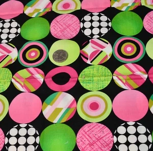 M. E. Hordyszynski Michael Miller Fabrics OOP Disco Dots HTF MCM 1/2 Yd Cotton - Picture 1 of 2