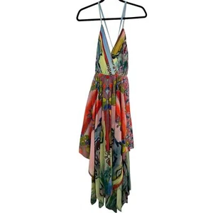 Alice + Olivia Orly Printed Adjustable Strap Hankerchief Dress Lola Lady Size 2 - Picture 1 of 11