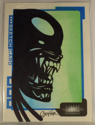 Aliens vs Predator Requiem AVP Inkworks 2007 Sketch S.KG Kevin Graham #254/302 - Image 1 of 4