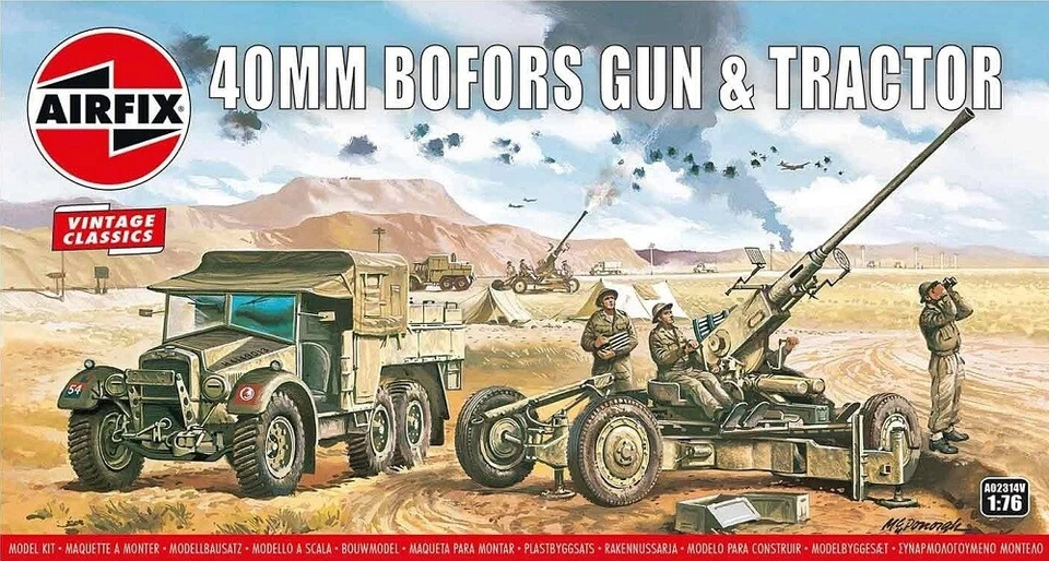 Airfix A02314V - 1/76 Bofors 40mm Gun & Trattore - Vintage Classici - Nuovo - Immagine 1 di 1