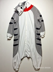 Pigiama Unisex Adulto Taglia Unica Sazac Grigio Bianco Tabby Cat Kigurimi Pezzo Unico - Foto 1 di 16