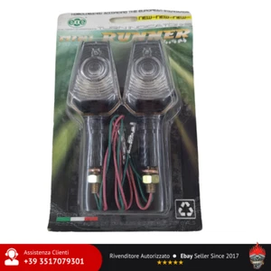 COPPIA FRECCE MOTO ANTERIORI POSTERIORI UNIVERSALI DUCATI APRILIA HONDA GILERA - Picture 1 of 4