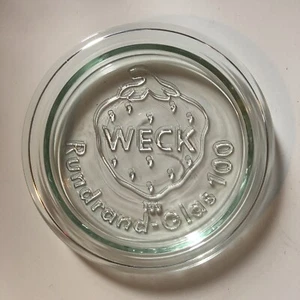 WECK RUNDRAND GLAS EINMACHEN GROSSER GLASDECKEL - Bild 1 von 2