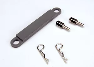 Traxxas 3727A Battery Hold-Down Plate, Metal Post & Body Clip Rustler/Vxl - Picture 1 of 1