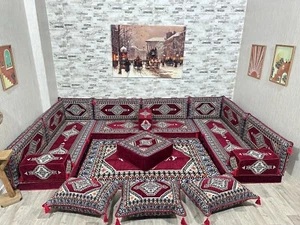 Orientalische Sitzecke, Orientalisches Sofa, U-förmige Arabische Ecke Majlis - Bild 1 von 11