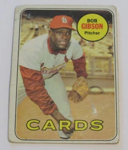 De colección 1969 Topps Bob Gibson Cardenales de San Luis #200 Bueno/Muy Bueno - Imagen 1 de 6