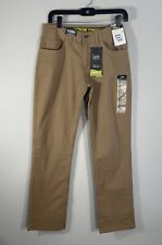 Boys Lee Performance Straight Fit Tapered Leg Jean Pants Size 16R Brown