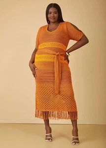 ASHLEY STEWART Strick Häkel Spitze Kleid Größe 2X 18/20 ÜBERGRÖSSE WAR 64,99 - Bild 1 von 3