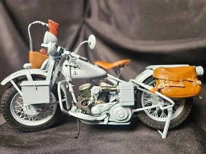 RARE Franklin Mint 1944 Harley-Davidson Navy Motorcycle 1:10 Scale Inv. #4730 - Picture 1 of 6