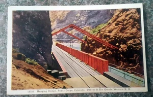 Hängebrücke in der königlichen Schlucht - Vintage Postkarte - Bild 1 von 1