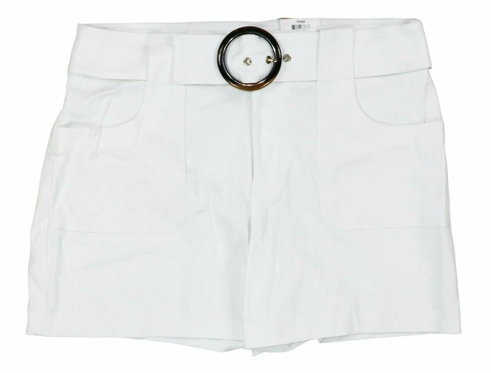 Pantalones cortos para mujer INC International Concepts lisos de gran tamaño con hebilla 12 nuevos con etiquetas blancos Foto 1 de 1
