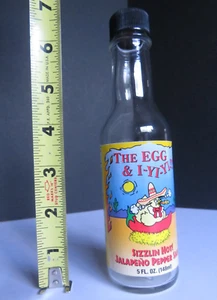 Das Ei & Ɪ® Ɪ-YꞮ-YꞮ !!! Jalapeño Pfeffersauce 5-Unzen-Flasche LEER Sizzlin Hot! - Bild 1 von 21