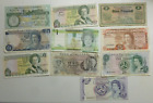 One Pound £1 Banknotes Collection of 10 Different - IoM, C. Islands, Gibraltar