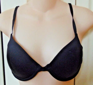 Calvin Klein BH schwarz hellbraun Spitzenbesatz 36 B Bügel gepolstert Nylon Elasthan - Bild 1 von 7