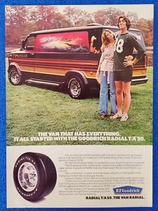 1976 CLASSIC B.F. GOODRICH RADIAL T/A 50 ORIGINAL COLOR PRINT AD FREE SHIPPING - Picture 1 of 1