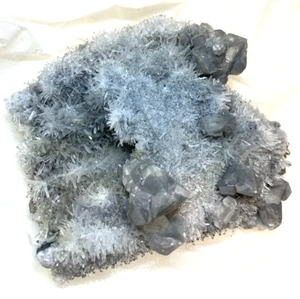 370g Crystal Quartz & Blue Fluorite Mineral Specimen (BB EC2) - Picture 1 of 15