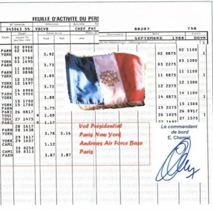 CONCORDE Pilot Signed *Chemel* AIR FRANCE Flight Book New York 1988 USA EP18 - Picture 1 of 5