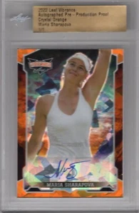 MARIA SHARAPOVA 2022 HOJA VIBRANCE CRISTAL NARANJA PRIZM A PRUEBA AUTOMÁTICA 1/1 *TENIS* - Imagen 1 de 2