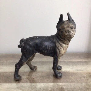 Antique Cast Iron Boston Terrier Dog Doorstop - Picture 1 of 19