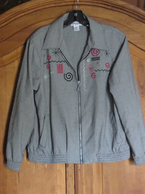 Женское пальто-блейзер ALFRED DUNNER с вышивкой размер 12 миниатюрное - Изображение 1 из 4