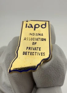 IADP Indiana Association of Private Detective Gold Tone Enamel Tie Tac Pin - Picture 1 of 8