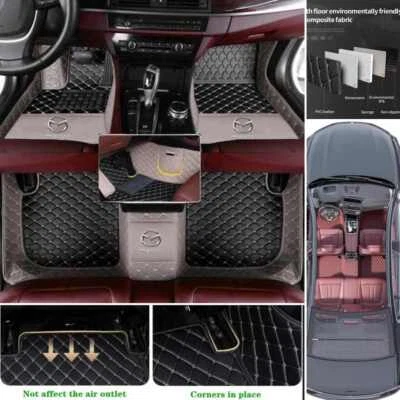 For Fit Mazda Car Floor Mats Carpet Waterproof Auto Handmade Liners Full Covered Foto 1 de 4
