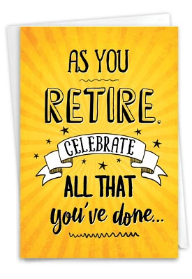 1 tarjeta de jubilación divertida con sobre - a medida que se retira C6875RTG Foto 1 de 4
