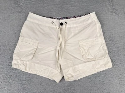 Pantalones Cortos Columbia para Mujer 8 Blanco Carga Mezcla de Nailon 6" Cordón Cremallera Mosca Senderismo Foto 1 de 4