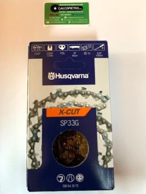 CATENA PER MOTOSEGA HUSQVARNA SP33G72 ORIGINALE PASSO .325" MAGLIA 72 CANALE 1,3