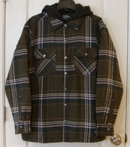 Eddie Bauer Cierre a Presión Camisa Chaqueta con Capucha Marrón Para Hombre Talla M Nueva con Etiquetas - Imagen 1 de 2