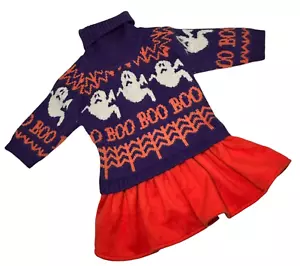 Halloween Dog Sweater Costume Dress BOO GHOSTS Spooky size L NWT - Picture 1 of 5