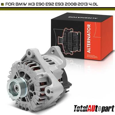 Alternator for BMW E90/E92/E93 M3 2008-2013 V8 4.0L 180A 12V CW 6-Groove Pulley - Image 1 of 4