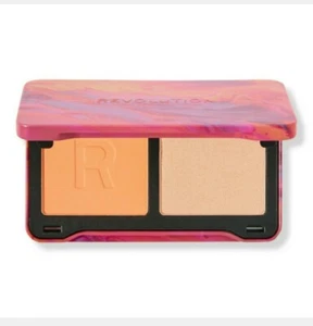 Revolution Makeup Neon Heat Dynamic Face Palette Blush Highlighter Scorched Rose - Picture 1 of 3