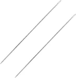 2 PCS Professional Upholstery Needle, 12'' Long Sewing Needles, Large Eye Hand - Picture 1 of 12