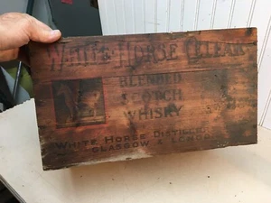Vintage White Horse Cellar Scotch Whisky Whiskey Wood Crate Box 16.5x12x9in - Picture 1 of 6