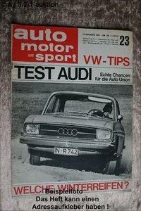 AMS Auto Motor Sport 23/65 Lancia Flaminia Coupe 2800 Saab Sport Audi - Bild 1 von 1