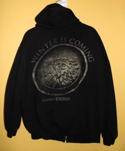 Game of Thrones Winter Is Coming XXL 2XL Full Zip Stark Hoodie GOT - Bild 1 von 4