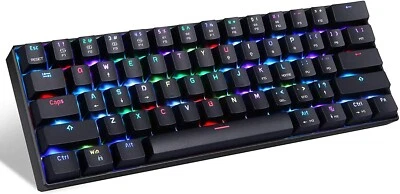 Gaming 60% Mechanical Keyboard Portable 61 Keys RGB LED Backlit Type-C MOTOSPEED - Image 1 of 4