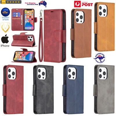 Funda de Cuero PU Textura Color Puro Horizontal Abatible con Soporte y Ranuras para Tarjetas iPhone Foto 1 de 4