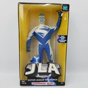 NOS 1999 JLA Superman Blue Fully Poseable 9" Tall Action Figure Cloth Supersuit - Bild 1 von 8