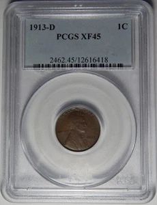 1913-D PCGS XF 45 LINCOLN WHEAT PENNY LM-3 - Picture 1 of 2