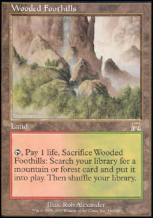 Wooded Foothills - Medium Play MTG Onslaught - Image 1 of 1