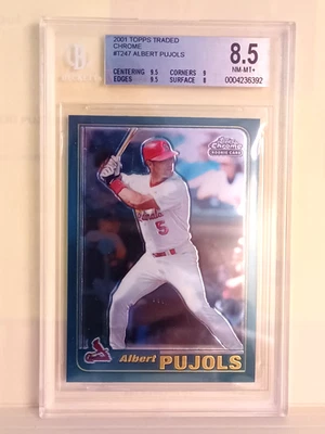 2001 TOPPS TRADED CHROME ALBERT PUJOLS #T247  BGS 8.5  ST. LOUIS CARDINALS - Image 1 of 3