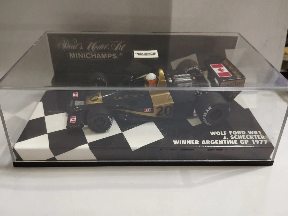 MINICHAMPS J. SCHECKTER WOLF FORD WR1 WINNER ARGENTINE GP. 1977 1/43 - Immagine 1 di 1