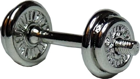 BRIGHT DELIGHTS Dollhouse Metal Dumbbell Weight in a Chrome Finish 1:12 Scale Miniature