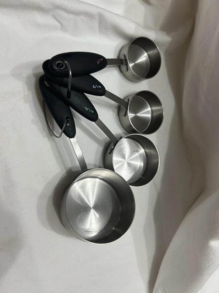 Measuring Cups, 4-Piece - Stainless Steel - Image 1 of 3