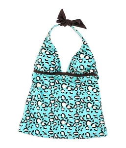Hobie Womens Printed Halter Swim Top, Green, X-Small - Picture 1 of 1