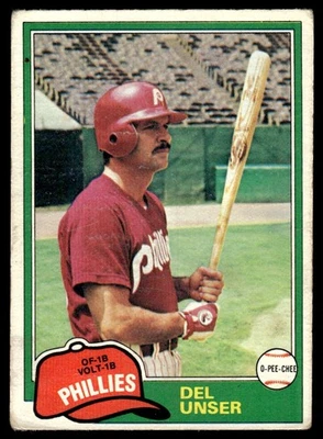 1981 O-Pee-Chee Del Unser Philadelphia Phillies #56 - Image 1 of 2