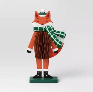 Honeycomb FOX 🦊 Christmas Animal Figurine - Wondershop Holiday Decor NEW - Picture 1 of 3